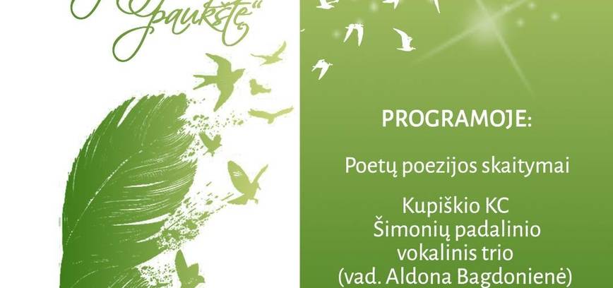 Poezijos pavasarėlio skaitymai „Prisijaukinkime poezijos paukštę“