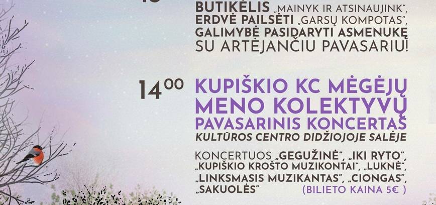 Pavasario sutiktuvių renginys “Tieskime tiltus pavasariui!”