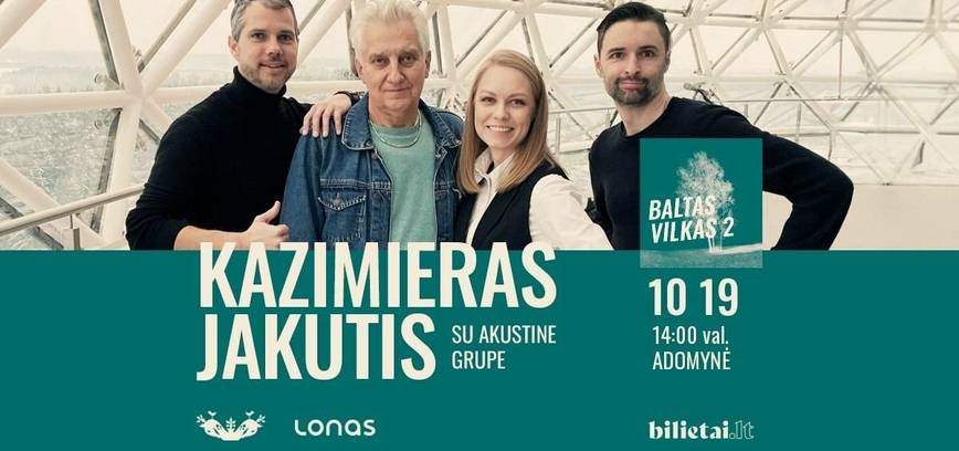 Kazimieros Jakutis and acoustic group concert "White Wolf 2" in Adomynės manor