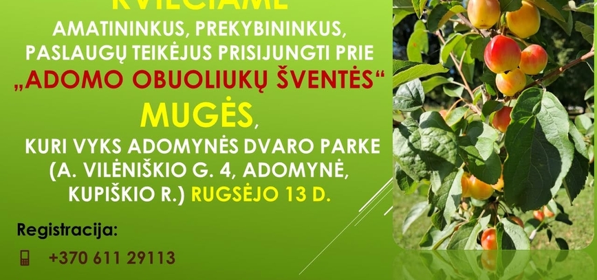 Aicinām amatniekus un tirgotājus reģistrēties "Ādama ābolu festivāla" gadatirgum
