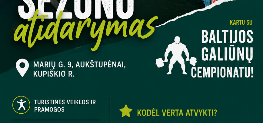 Turizmo sezono atidarymas 2026