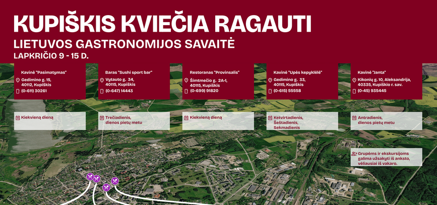 Kai pasaulis skuba, Kupiškis kviečia lėtėti. Ir ragauti!