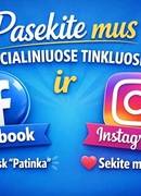 Pasekite mus socialiniuose tinkluose!