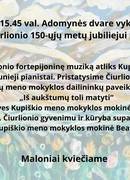 Renginys M. K. Čiurlionio 150-ųjų metų jubiliejui paminėti Adomynės dvare
