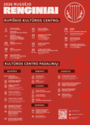 Kupiškio kultūros centro 2026 m. rugsėjo mėnesio renginiai
