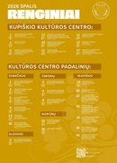Kupiškio kultūros centro 2026 m. spalio mėnesio renginiai 