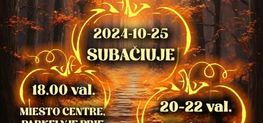 Kvēlojošo ķirbju parka atklāšana. Jauniešu diskotēka