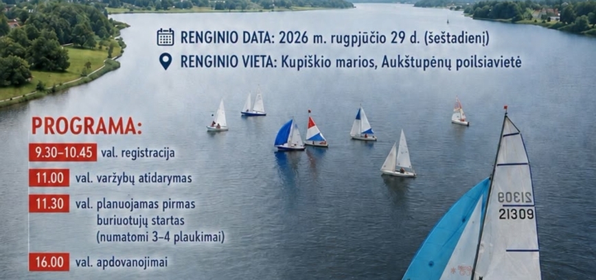 Kupiškio mariose – jubiliejinė 30-oji regata!