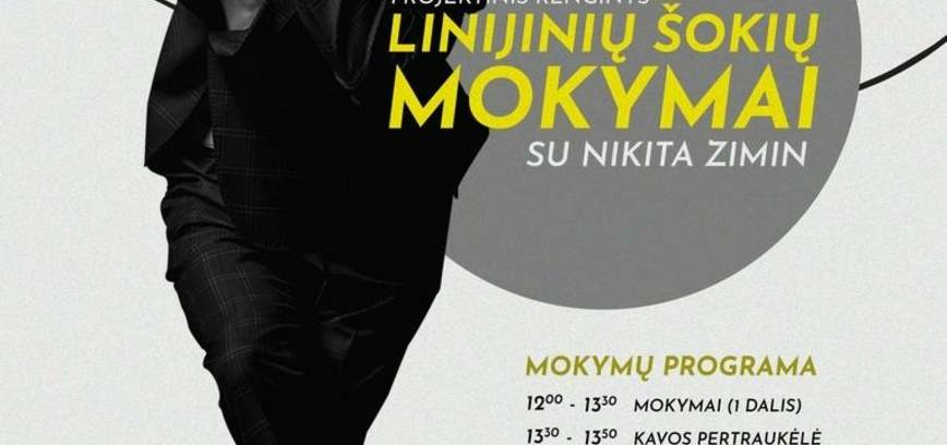 Projektinis renginys „Linijinių šokių mokymai su Nikita Zimin“