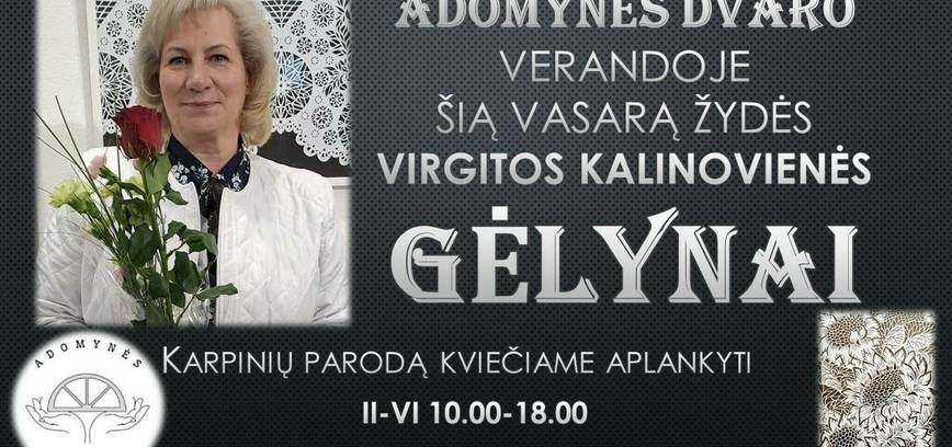 Virgitos Kalinovienės karpinių paroda „Gėlynai“
