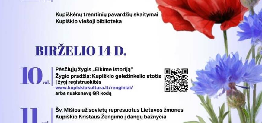 Gedulo ir Vilties dienos minėjimo renginiai