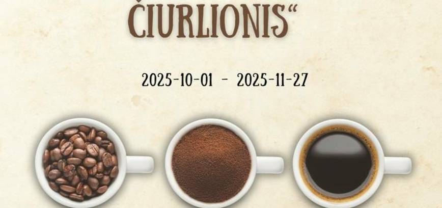 Arūno Revoto piešinių iš kavos tiršių paroda „Kava, gamta ir Čiurlionis“