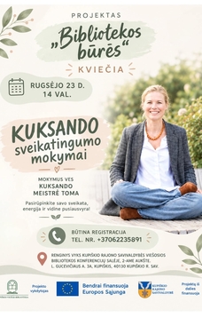 KUKSANDO sveikatingumo mokymai | KUPIŠKIO BIBLIOTEKA