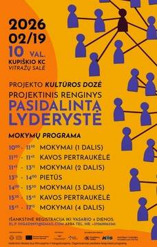 Projekto „Kultūros dozė“ mokymai „Pasidalinta lyderystė“