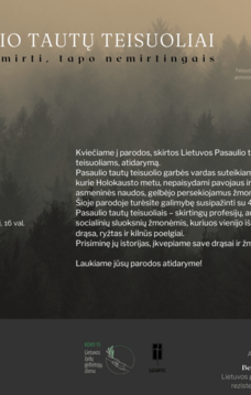 Parodos „Pasaulio tautų teisuoliai. Nebijoję mirti, tapo nemirtingais“ atidarymas ir susitikimas su parodos autoriumi