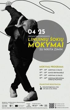Projektinis renginys „Linijinių šokių mokymai su Nikita Zimin“