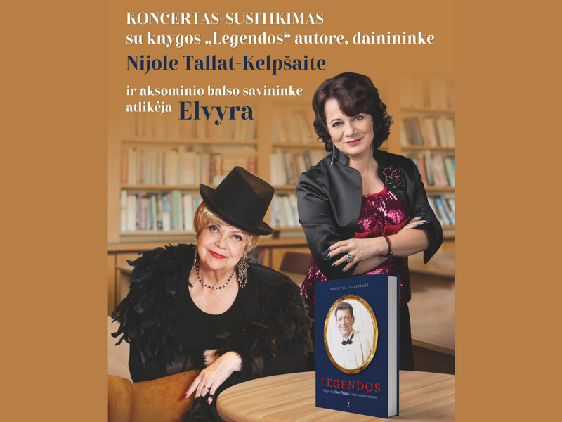 Concert-meeting with pop legend Nijole Tallat-Kelpšaitė and performer Elvyra!
