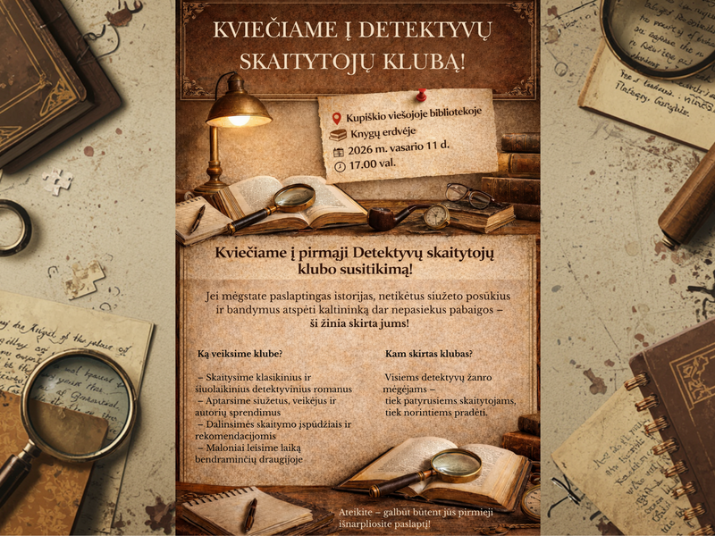 Detektyvų skaitytojų klubo susitikimas