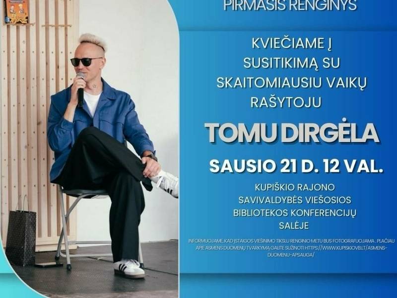 Meeting with the most widely read children's writer Tomas Dirgėla