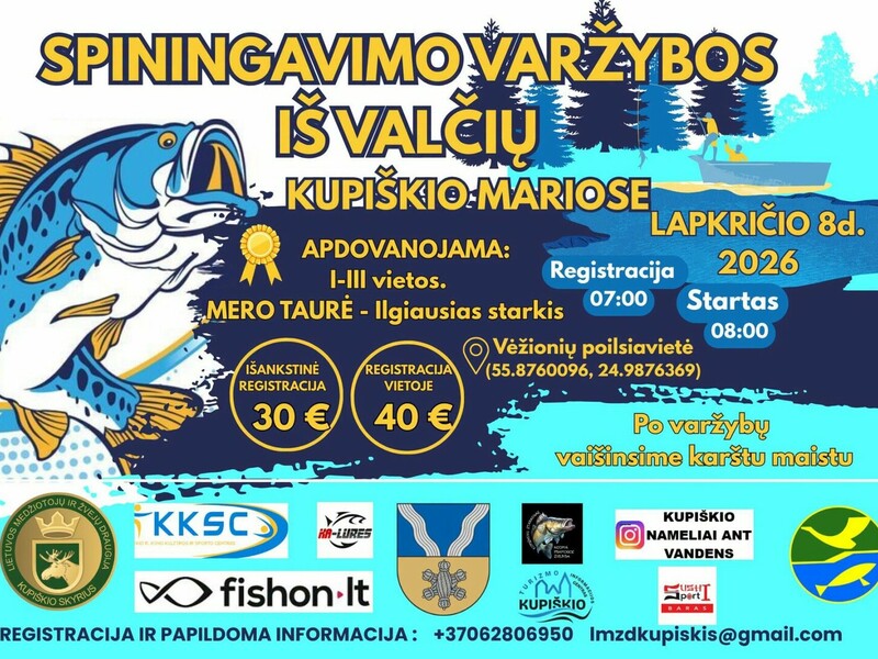 Spiningavimo varžybos iš valčių Kupiškio mariose