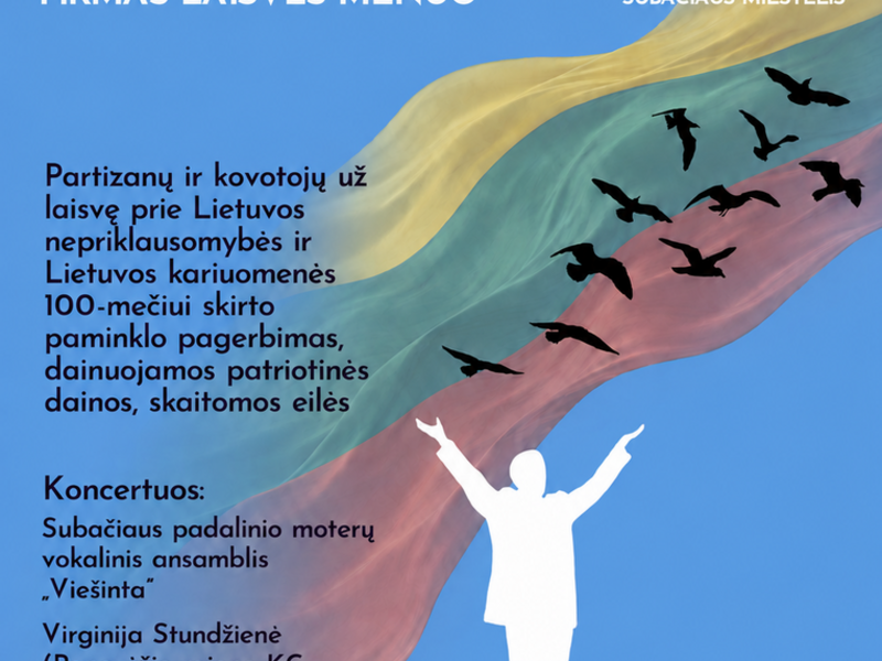 Patriotinės ir dainuojamosios poezijos popietė „Rugsėjis – pirmas laisvės mėnuo | SUBAČIUJE