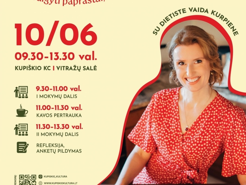 SVEIKA MITYBA KASDIEN – BE SUDĖTINGŲ TAISYKLIŲ!
