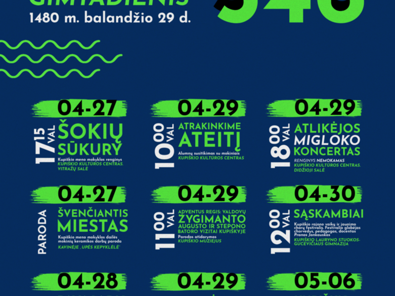 ДЕНЬ РОЖДЕНИЯ ГОРОДА КУПИШКИС