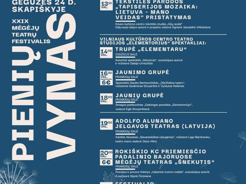 XXIX tarptautinis teatrų festivalis „Pienių vynas“