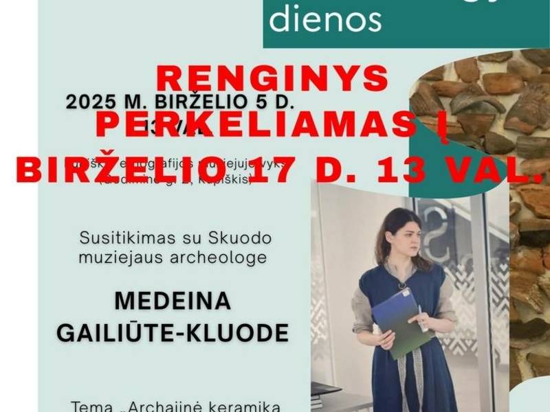 Meeting with Medeina Gailiūtė-Kluode, archaeologist at the Skuodas Museum
