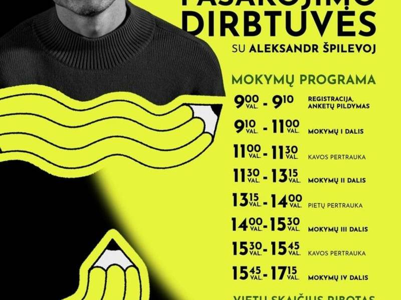 Projekto „Kultūros dozė” mokymai „Istorijų kūrimo ir pasakojimo dirbtuvės"