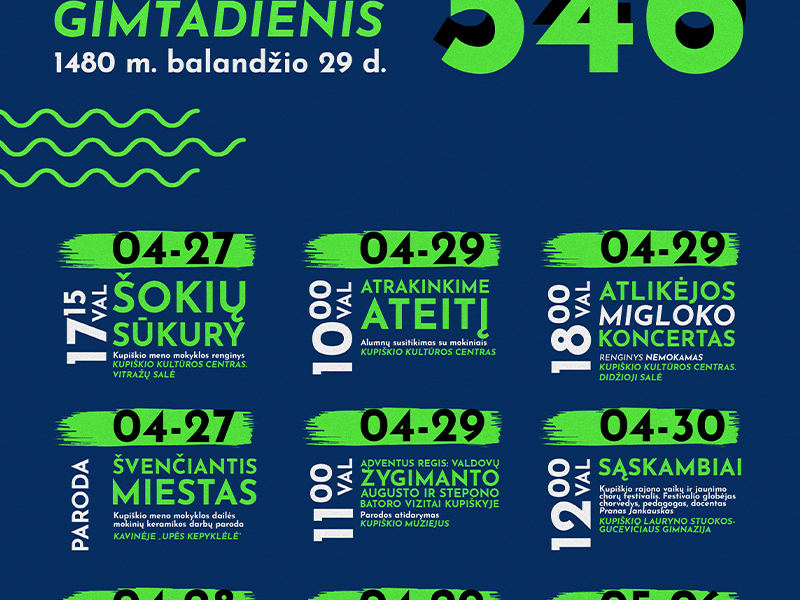 KUPIŠKIO MIESTO GIMTADIENIS