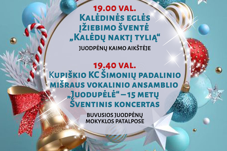 Kalėdinės eglės įžiebimo šventė „Kalėdų naktį tylią“