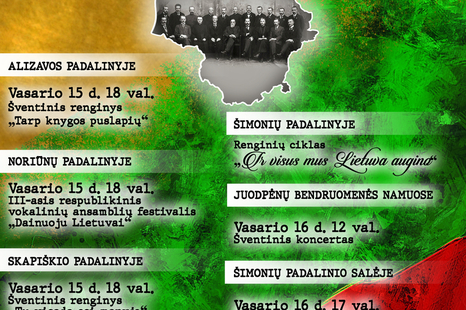 Vasario 16-osios – Lietuvos valstybės atkūrimo dienos minėjimo renginiai