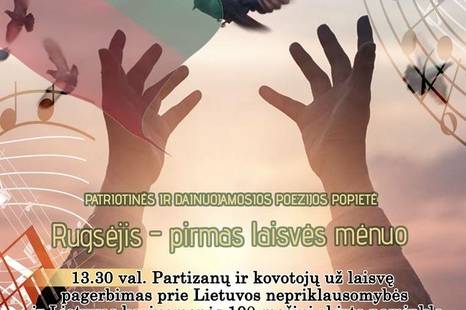 Patriotinės ir dainuojamosios poezijos popietė „Rugsėjis – pirmas laisvės mėnuo“