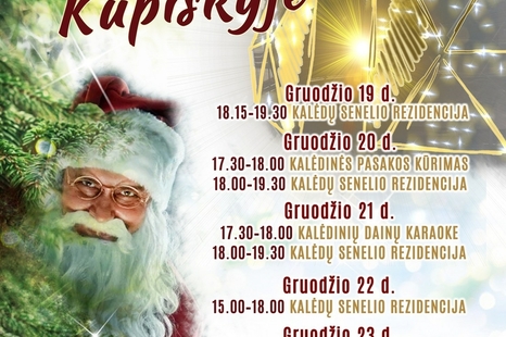 Kalėdinės savaitės Kupiškyje kalendorius