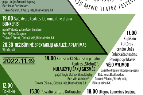 „Aukštaitijos rampa“. Mėgėjų meno teatrų festivalio programa
