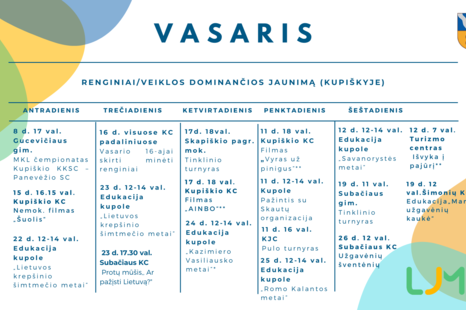 Vasario mėnesio renginiai jaunimui