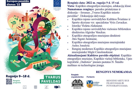 Europos paveldo dienos Kupiškio etnografiniame muziejuje