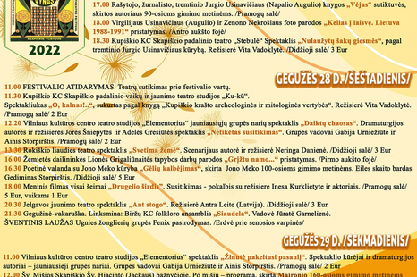 XXVI tarptautinis teatrų festivalis „Pienių vynas“