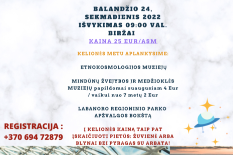 Ekskursija į Etnokosmologijos muziejų Molėtų rajone ir Mindūnų žvejybos ir medžioklės muziejų 