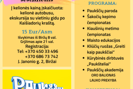 Išvyka į Paukščių festivalį Kaišiadoryse birželio 4 d.