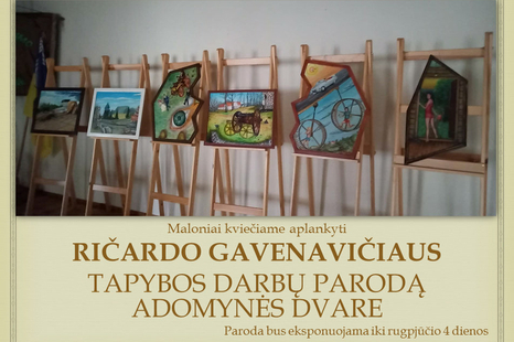 Ričardo Gavenavičiaus tapybos darbų paroda Adomynės dvare