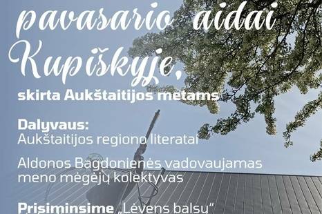 Poezijos pavasario aidai Kupiškyje